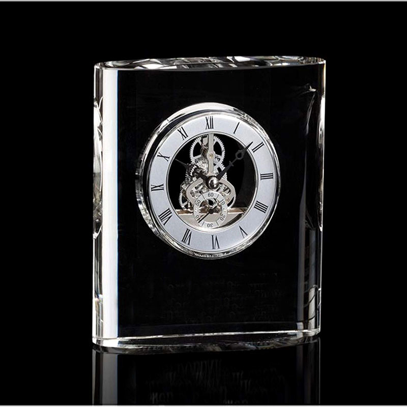 CLK7641 Elegant Crystal Skeleton Clock