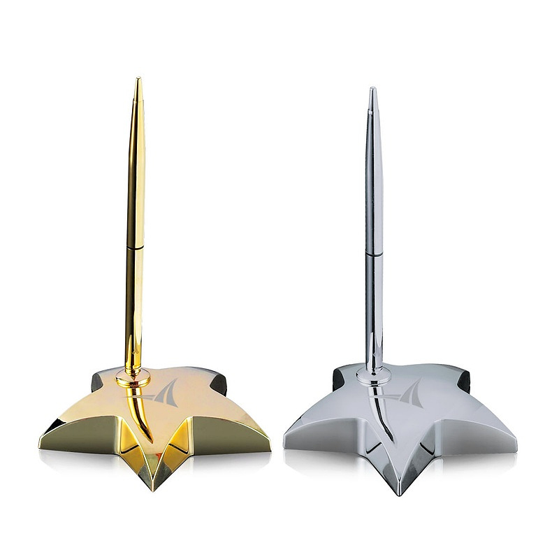 Hollister Star with Pen - Silver engraved award