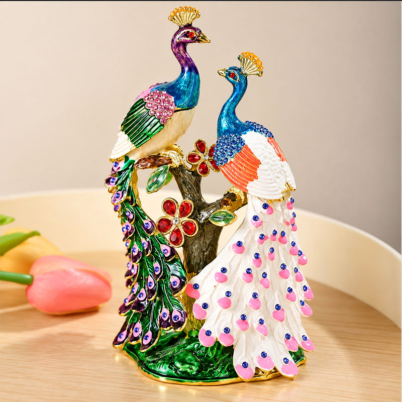 Peacock Metal Jewellery Box Peacock Metal Jewellery Box