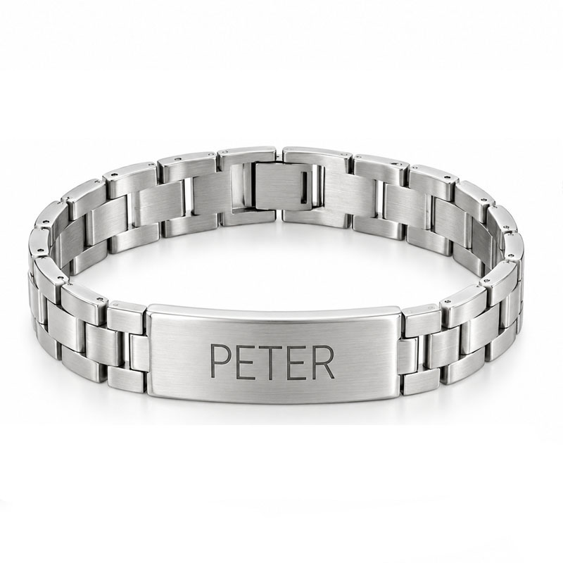Engravable Id Bracelet Men's ID Bracelet - Custom Birthday Gift