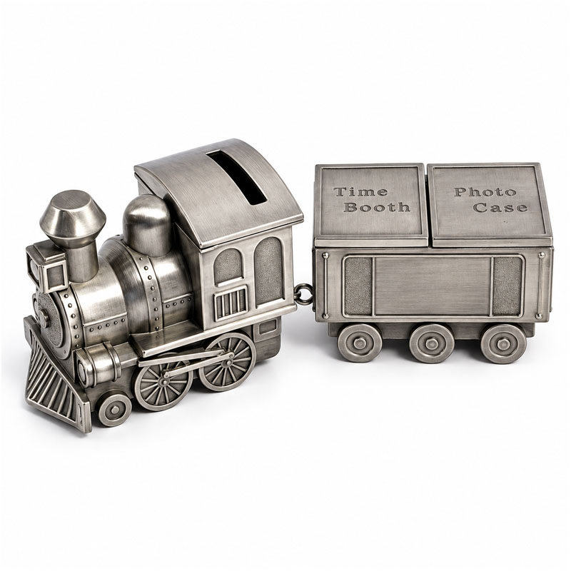 TRAIN BANK/FIRST CURL/TOOTH Pewter Train Bank First Curl/Tooth