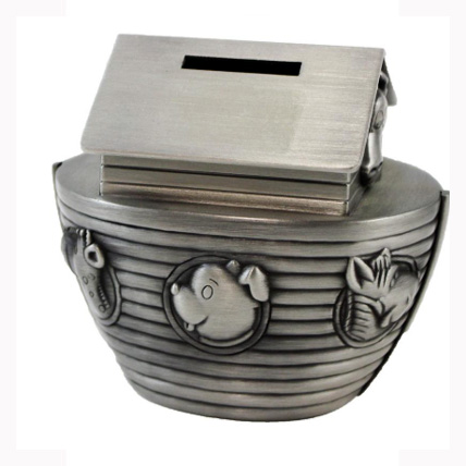 Pewter Mini Noah's Ark Bank
