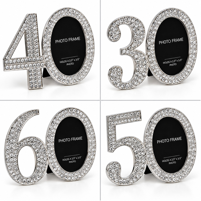 30 40 50 60 numeral memory frame for 2x3 inch photos