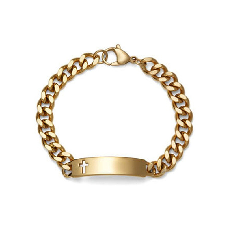 Gold-Plated Stainless Steel Women's ID Bracelet