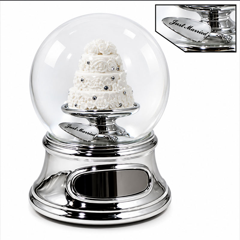 Musical Wedding Snow Globe Musical wedding cake snow globe keepsake