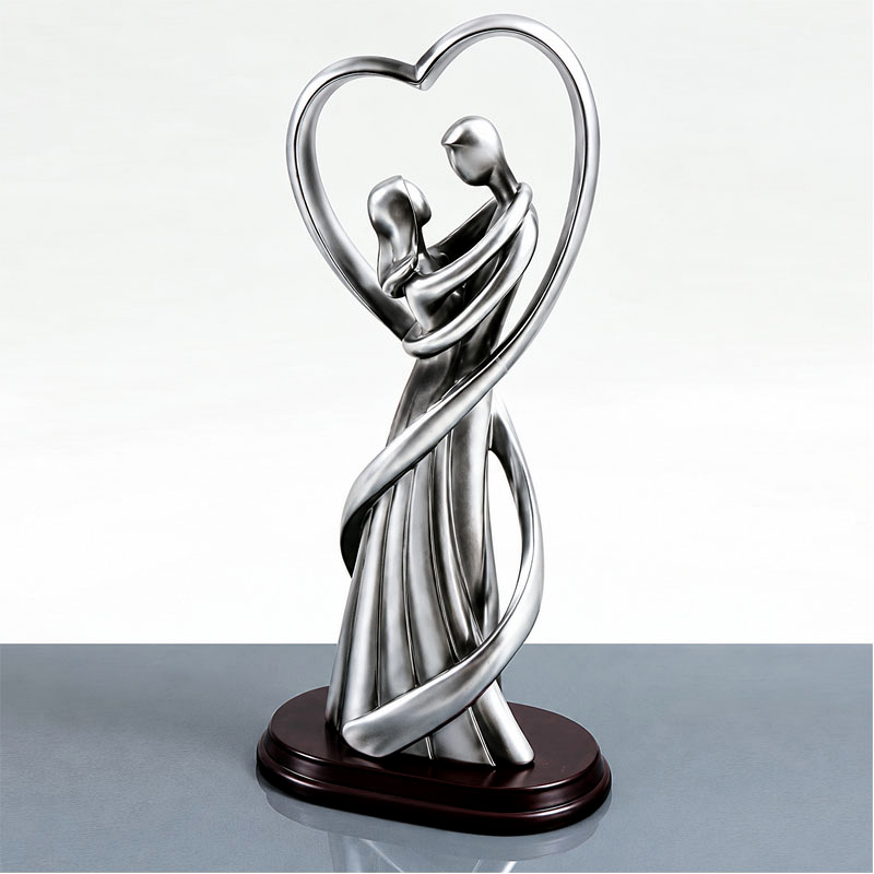 Heart-Shaped Couple Kissing Figure